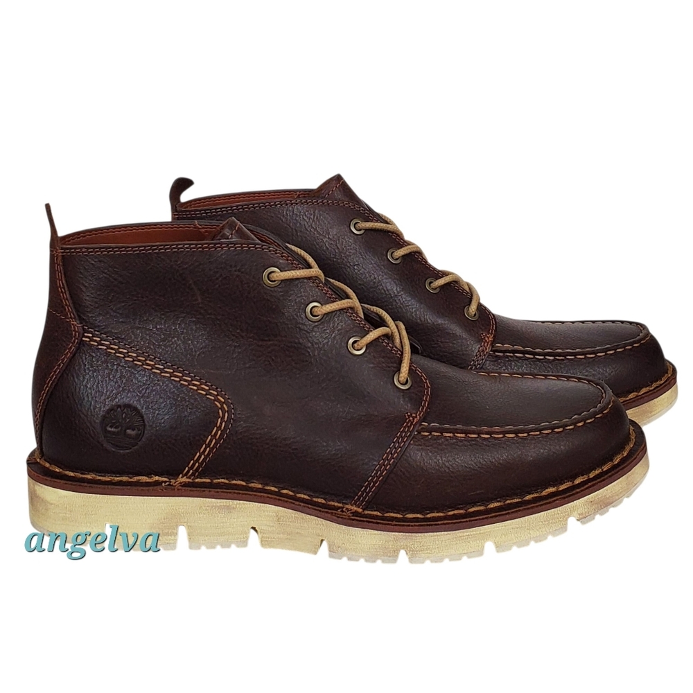 New Timberland mens westmore lace up leather chukka boots brown preppy academia